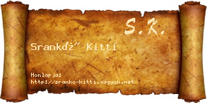 Srankó Kitti névjegykártya